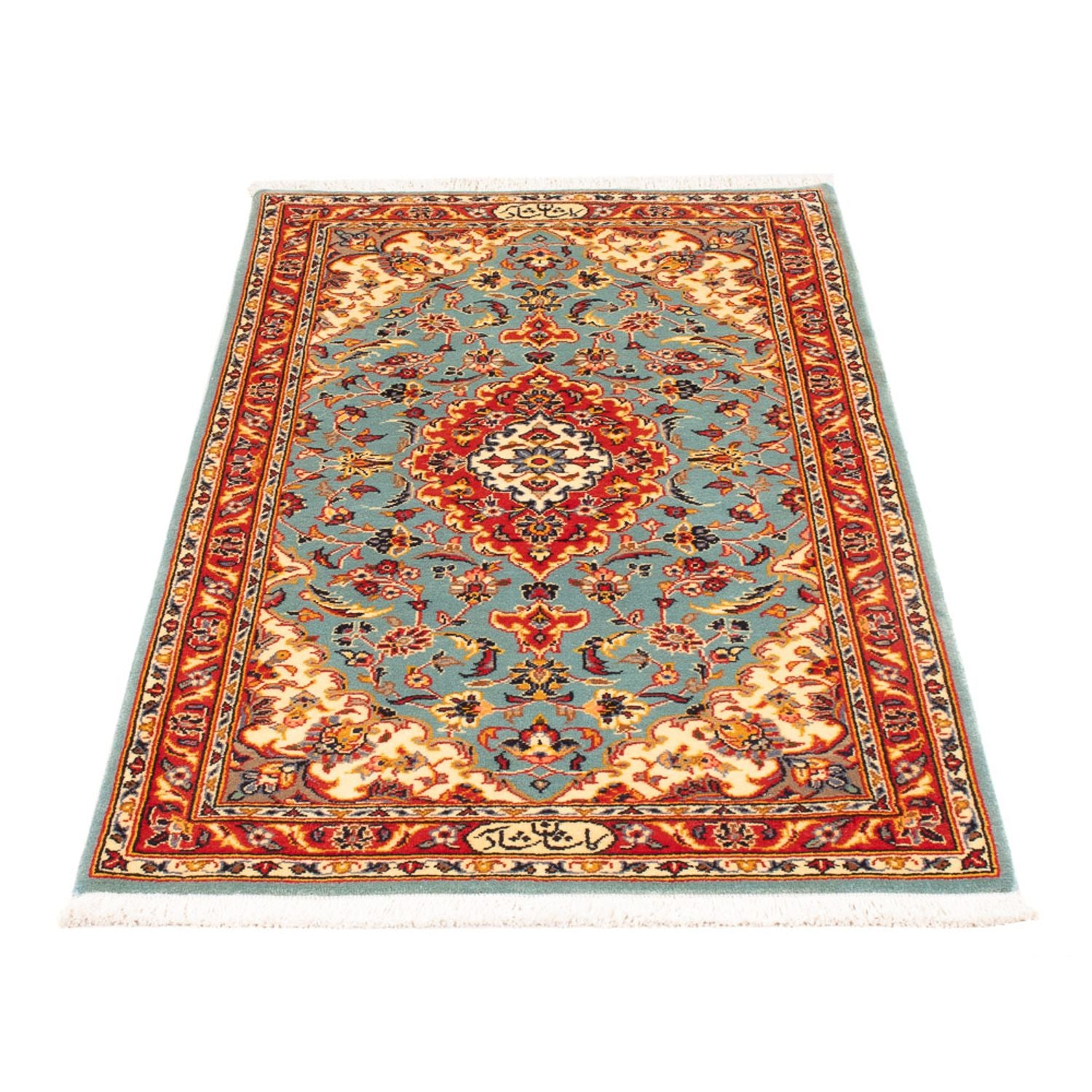 Alfombra persa - Keshan - 130 x 70 cm - rojo