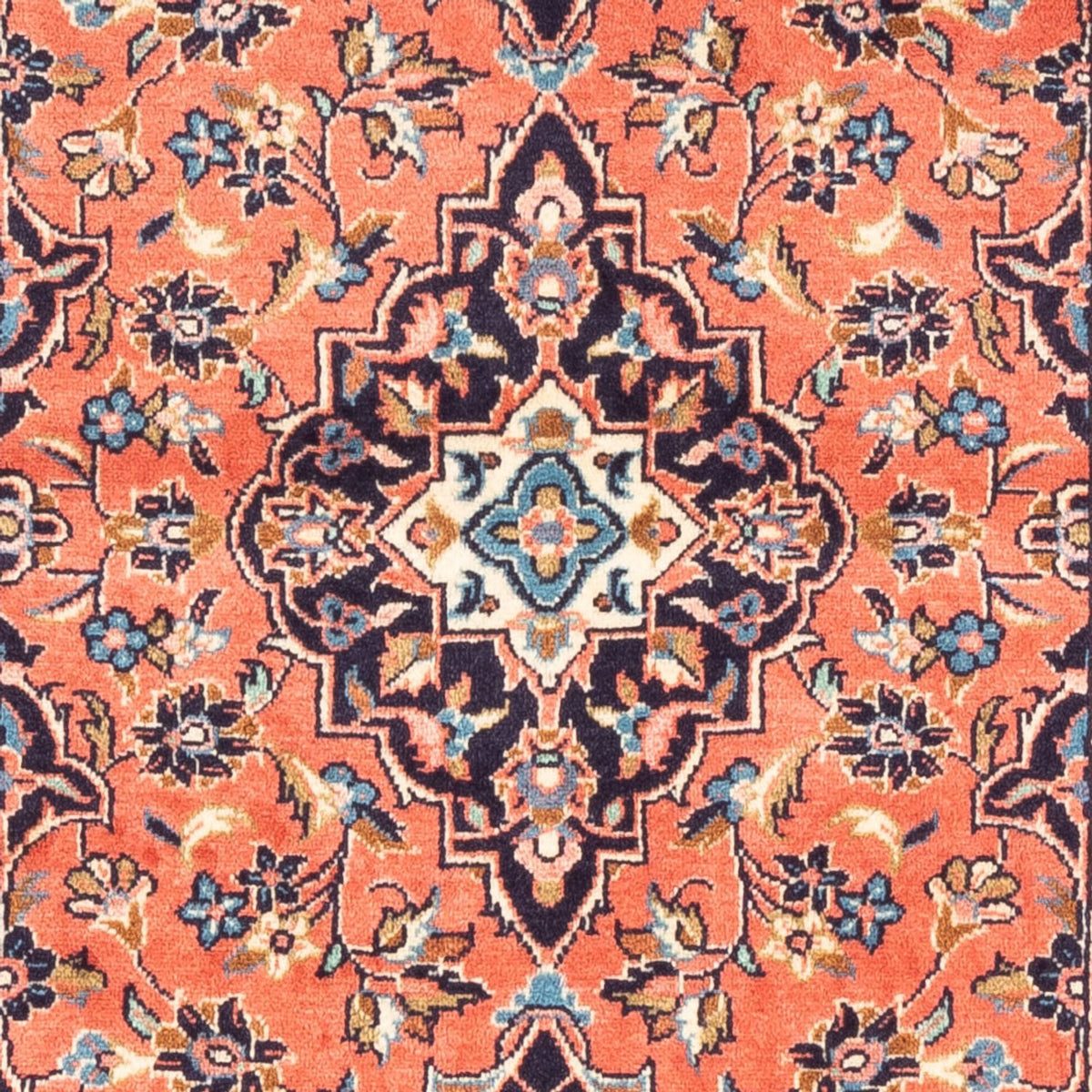 Alfombra persa - Keshan - 150 x 102 cm - naranja