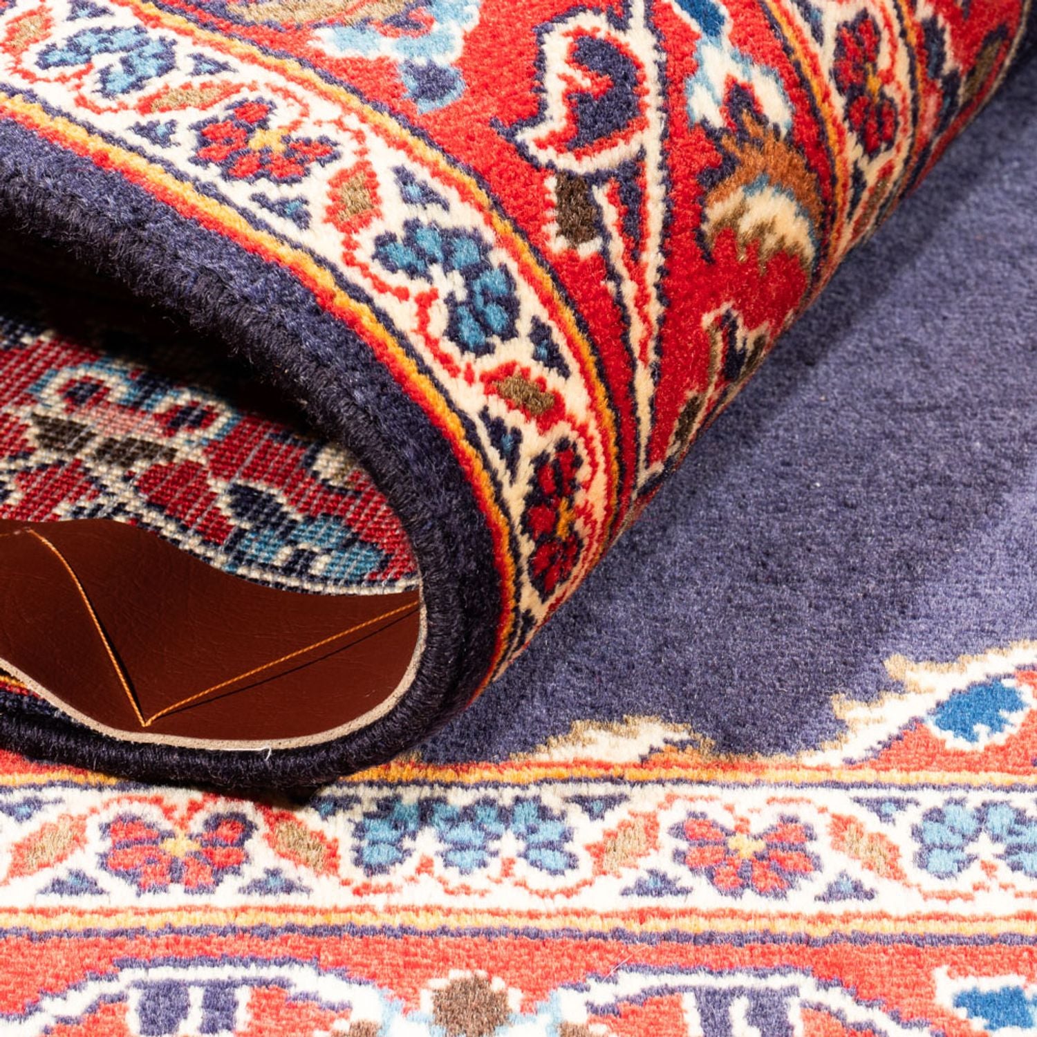 Alfombra persa - Keshan - 142 x 90 cm - azul oscuro
