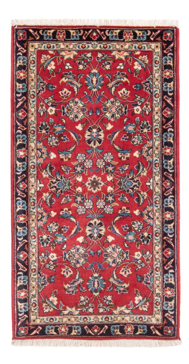 Alfombra persa - Keshan - 140 x 68 cm - rojo