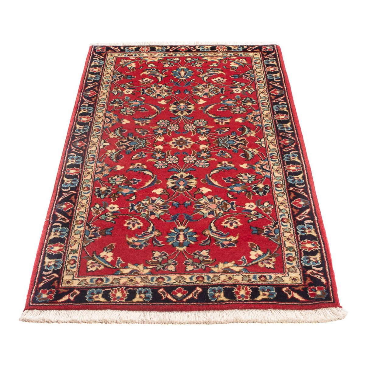 Alfombra persa - Keshan - 140 x 68 cm - rojo