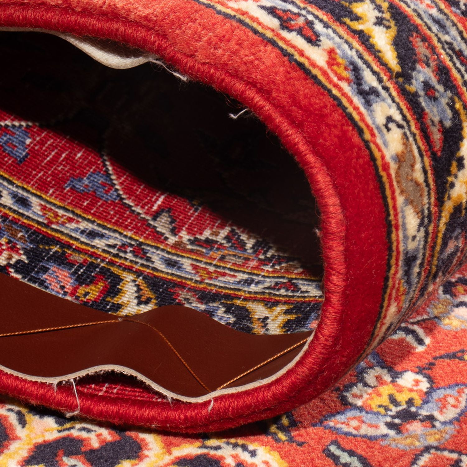 Alfombra persa - Keshan - 127 x 65 cm - rojo