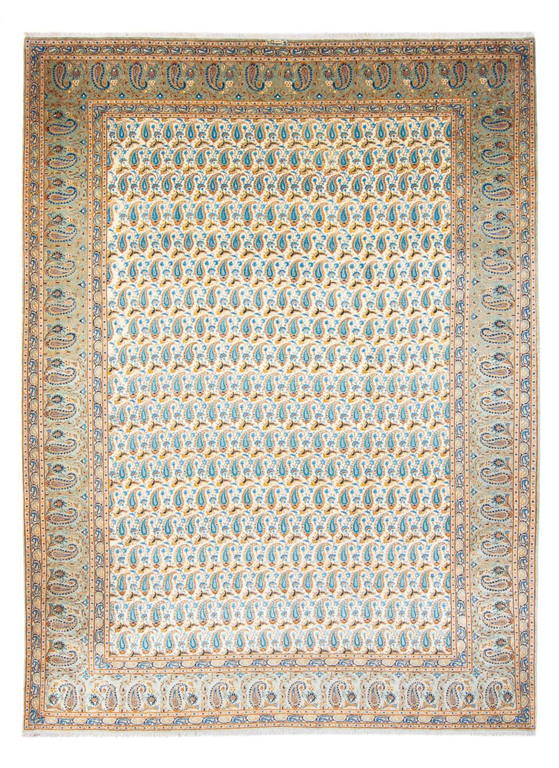 Alfombra persa - Keshan - 350 x 270 cm - verde claro