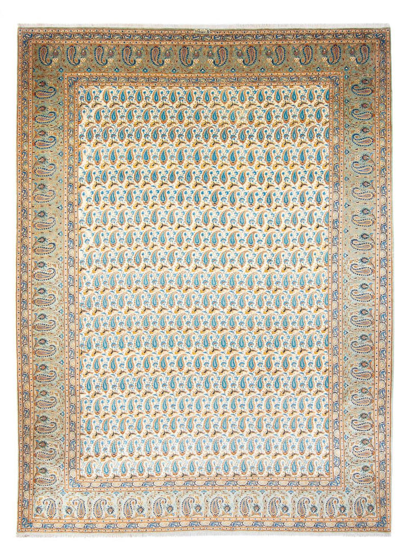 Alfombra persa - Keshan - 350 x 270 cm - verde claro