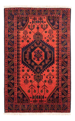 Alfombra persa - Nómada - 153 x 104 cm - rojo claro