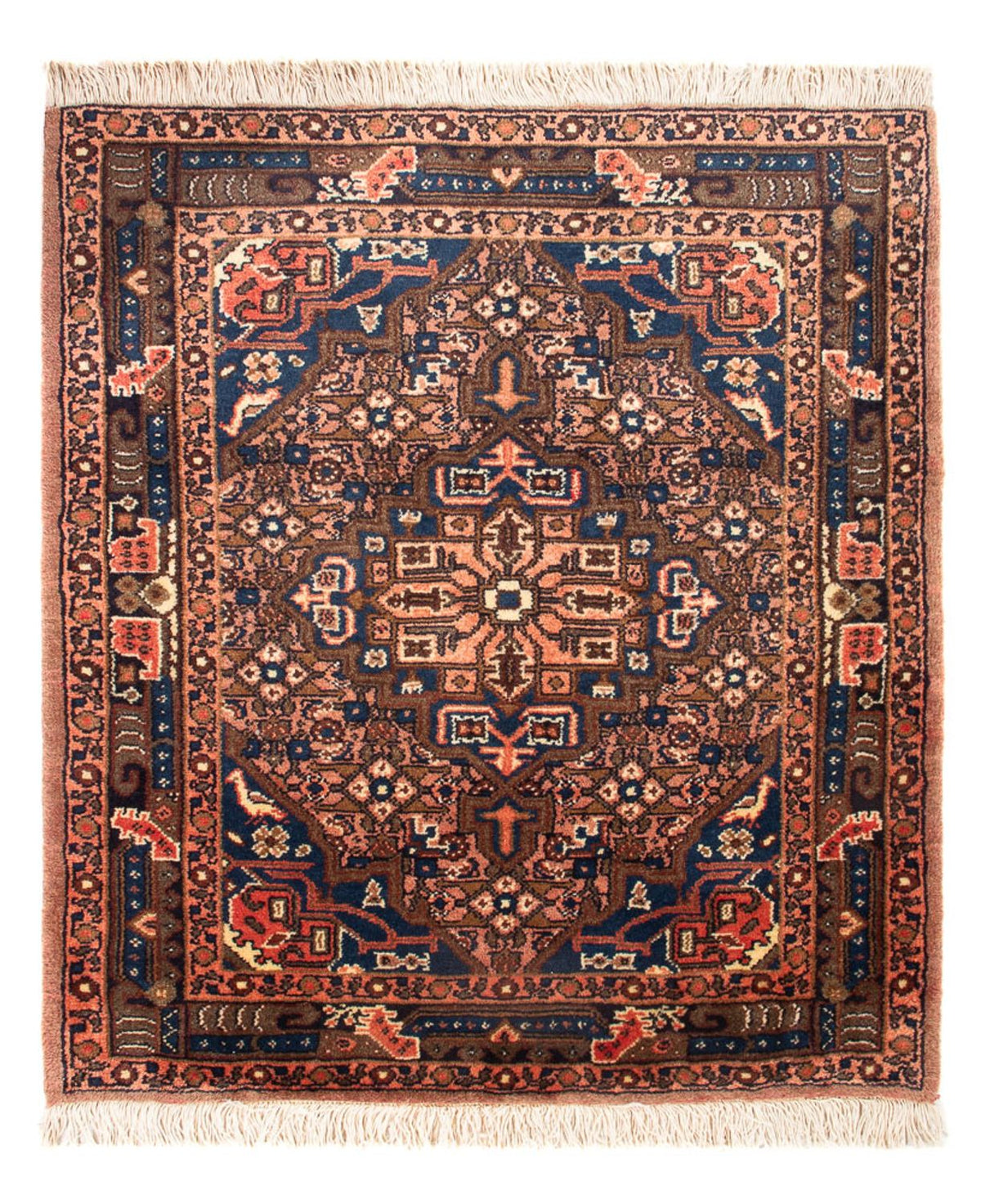 Alfombra persa - Nómada - 90 x 75 cm - azul