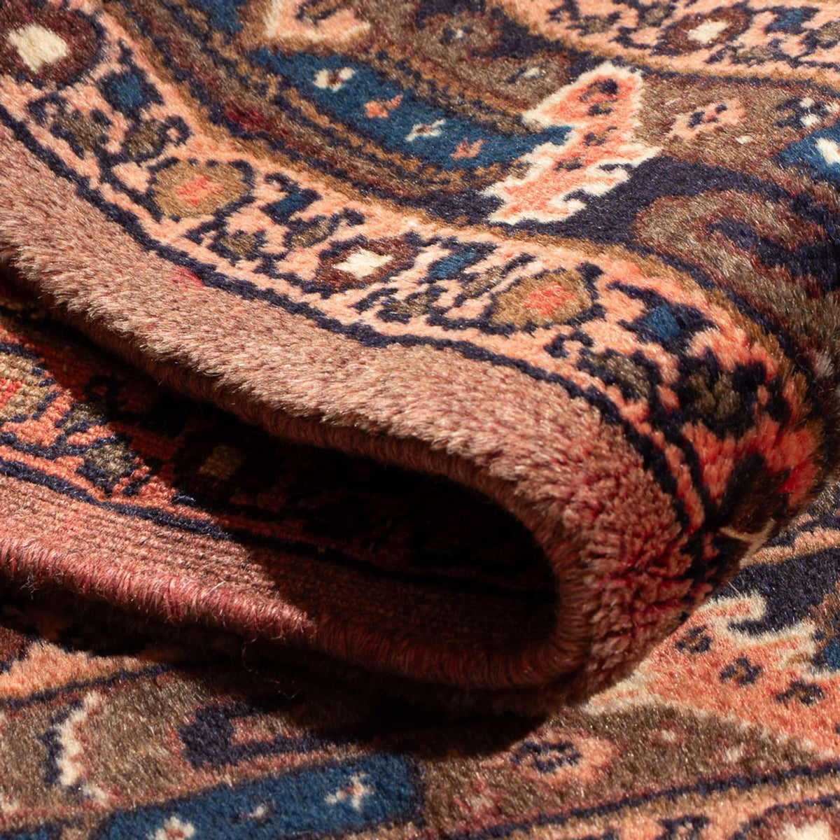 Alfombra persa - Nómada - 90 x 75 cm - azul