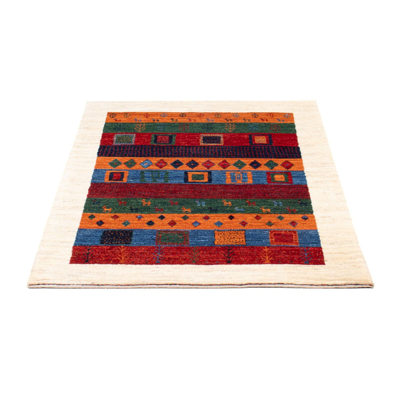 Alfombra Gabbeh - Loribaft Persa - 129 x 83 cm - multicolor