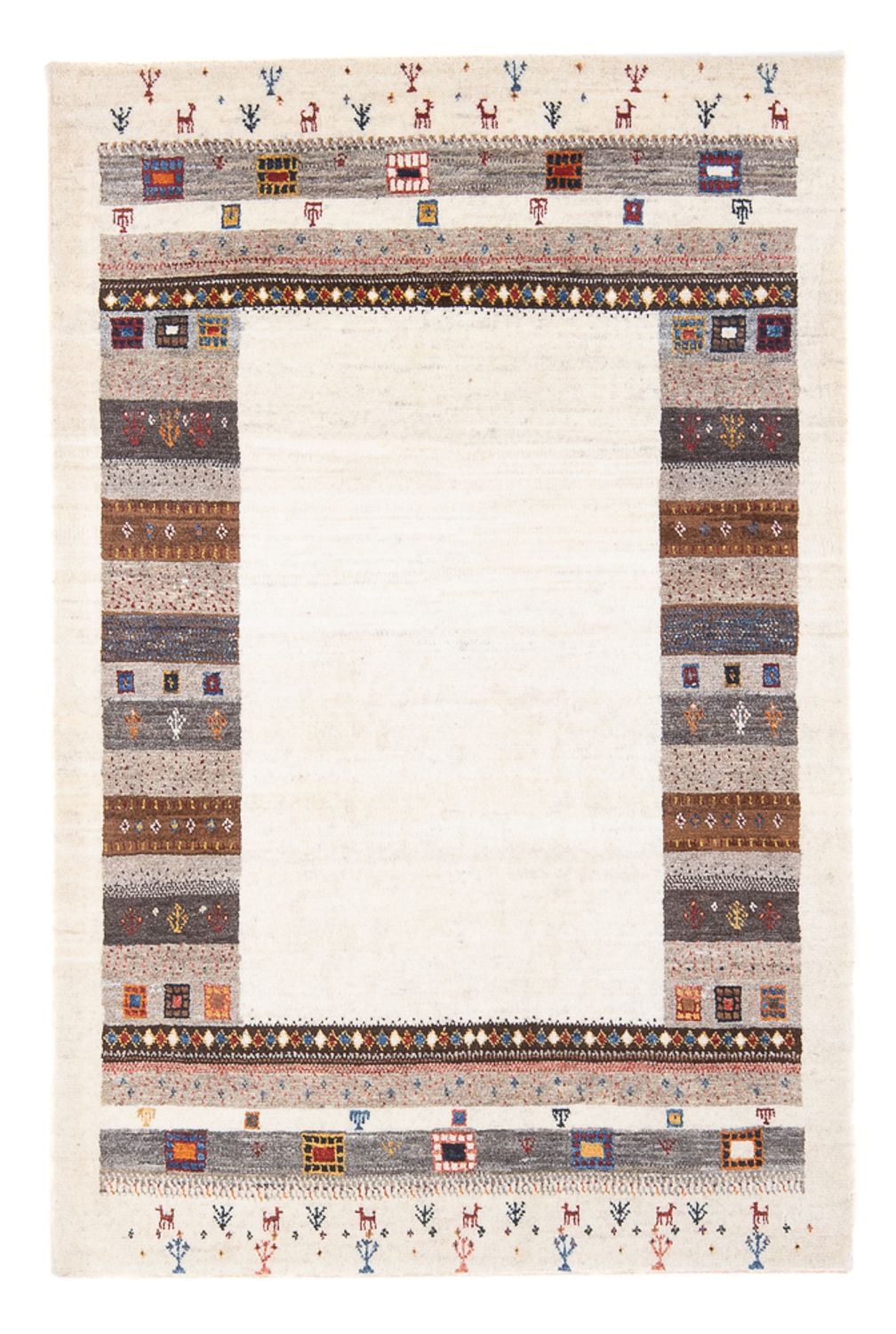 Alfombra Gabbeh - Loribaft Persa - 136 x 85 cm - multicolor