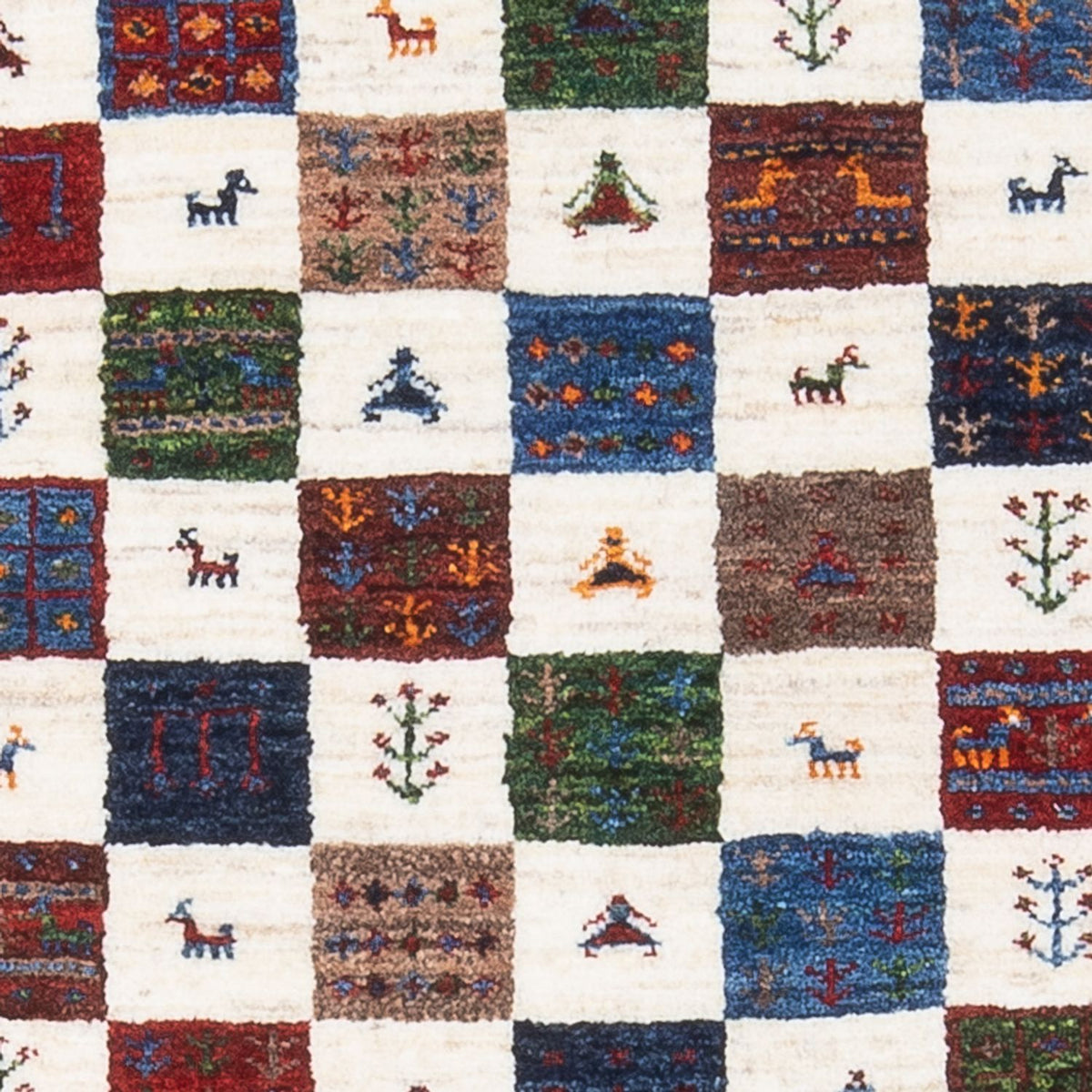 Alfombra Gabbeh - Loribaft Persa - 132 x 78 cm - multicolor