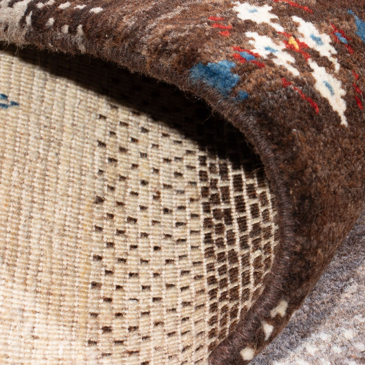 Alfombra Gabbeh - Loribaft Persa - 124 x 82 cm - multicolor