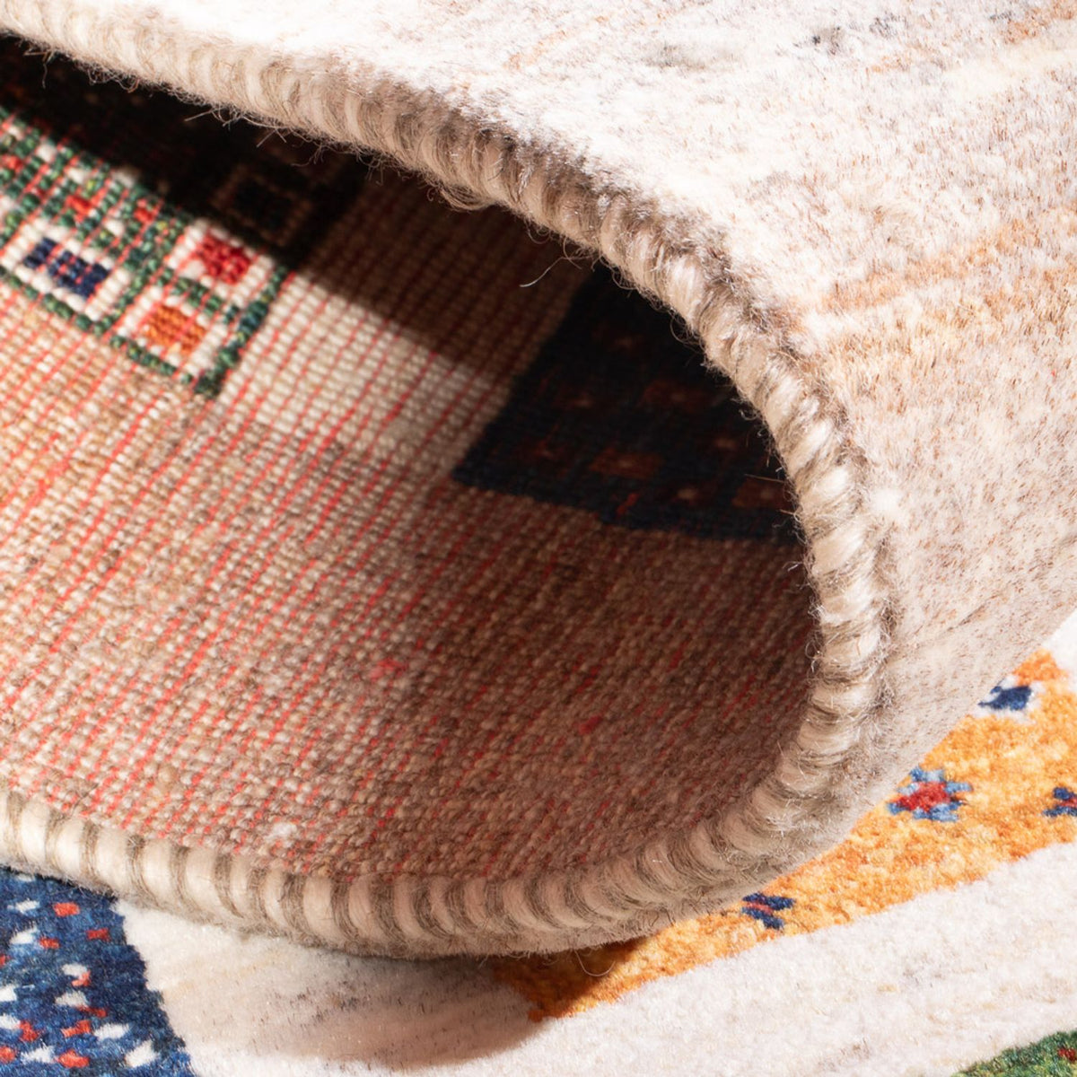 Alfombra Gabbeh - Loribaft Persa - 130 x 84 cm - multicolor