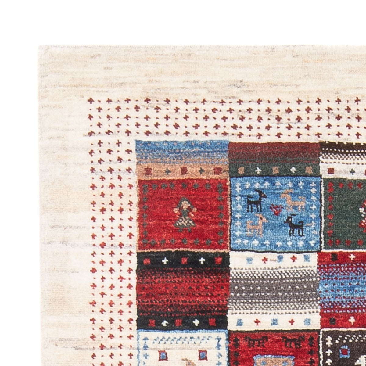 Alfombra Gabbeh - Loribaft Persa - 128 x 82 cm - multicolor