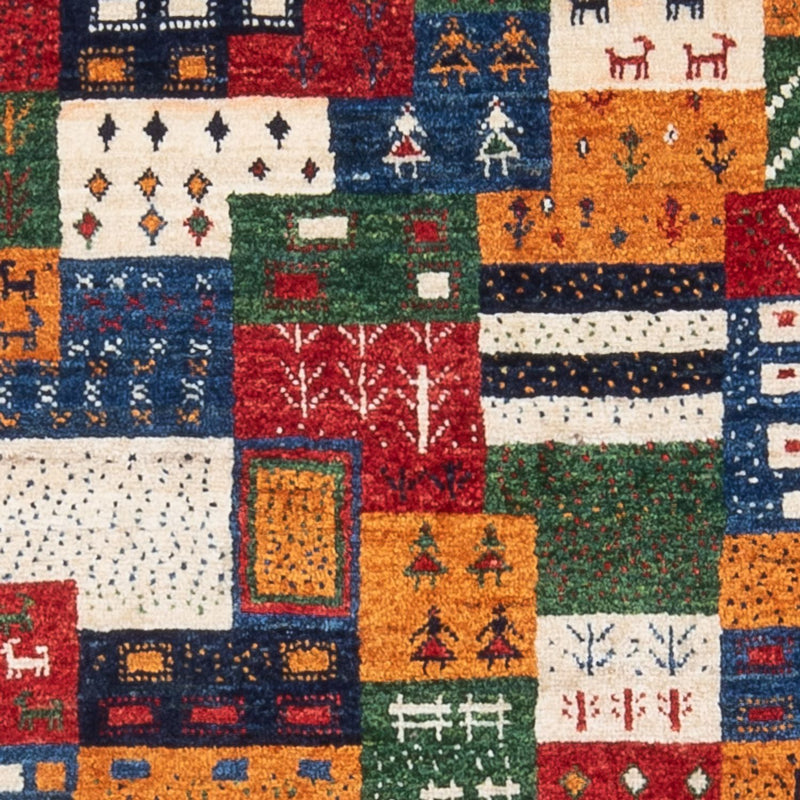 Alfombra Gabbeh - Loribaft Persa - 129 x 83 cm - multicolor