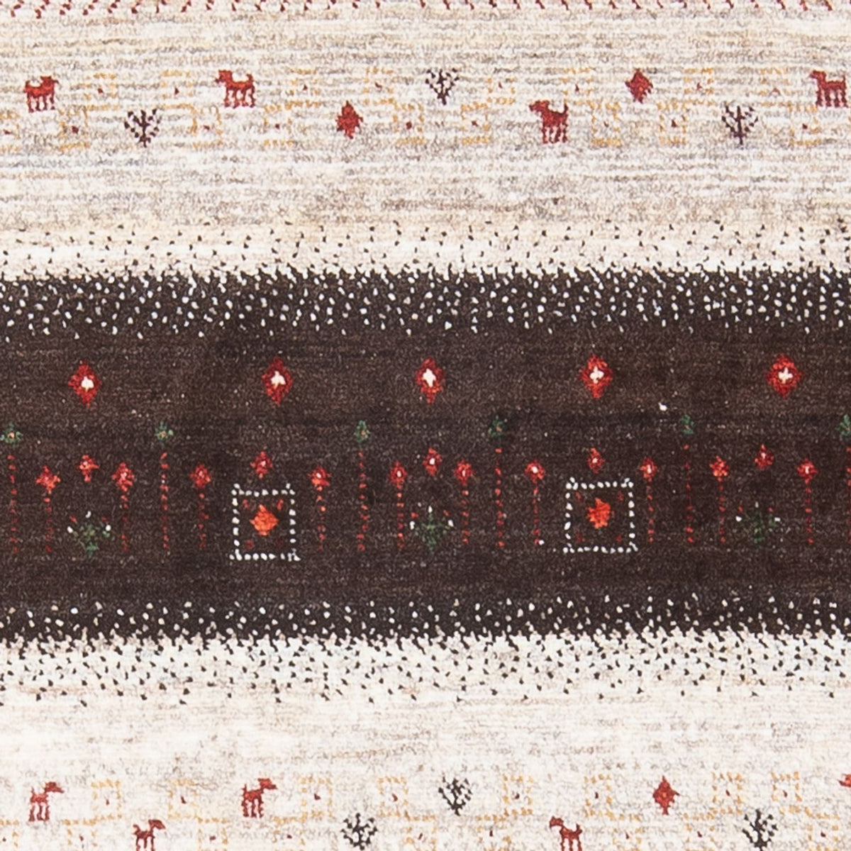 Alfombra Gabbeh - Loribaft Persa - 126 x 84 cm - multicolor