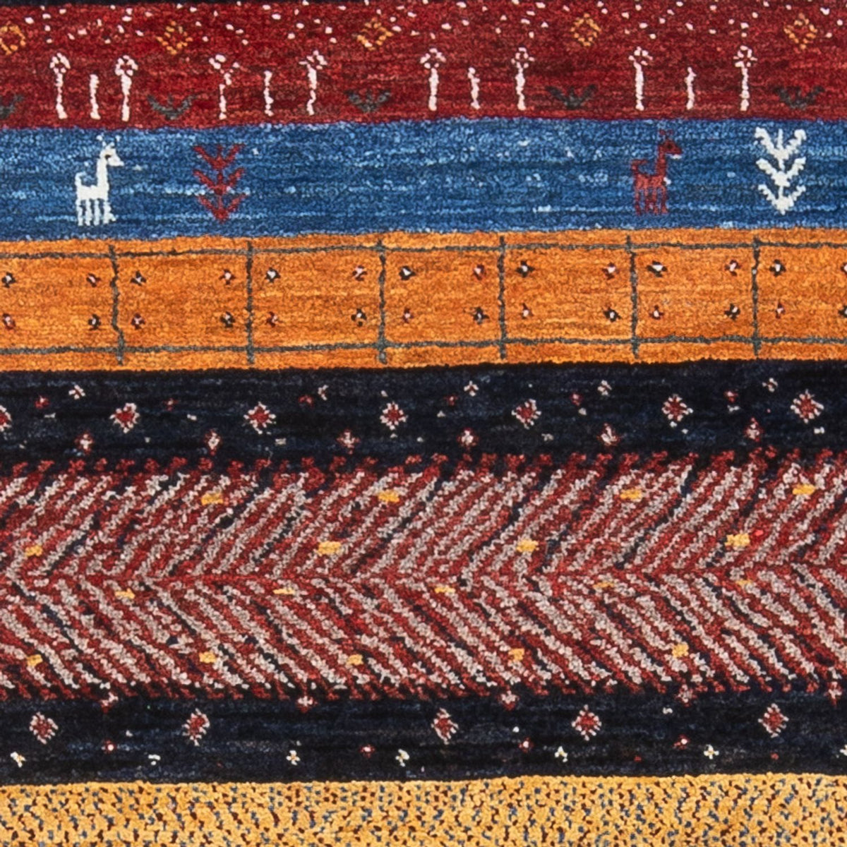 Alfombra Gabbeh - Loribaft Persa - 135 x 87 cm - multicolor