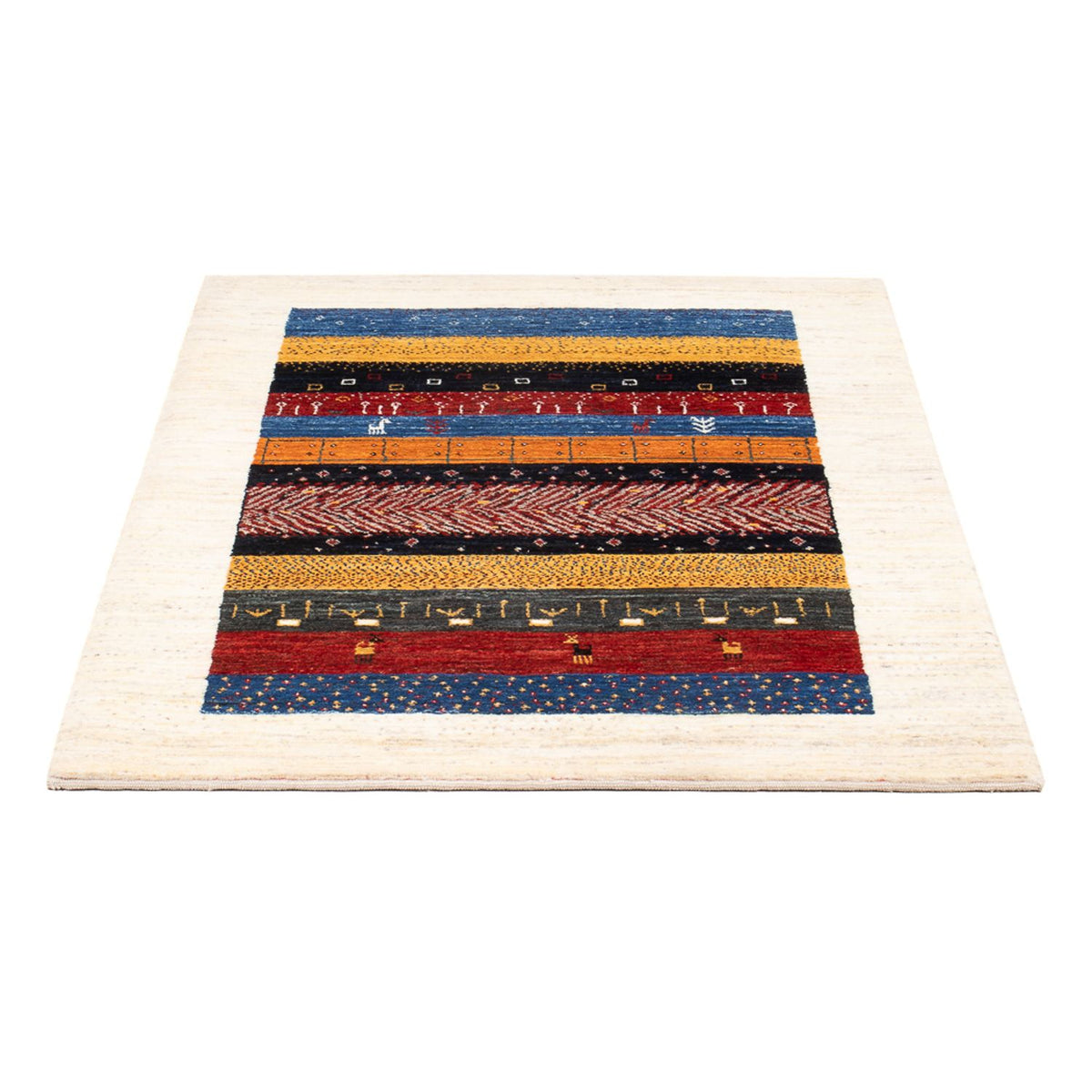 Alfombra Gabbeh - Loribaft Persa - 135 x 87 cm - multicolor