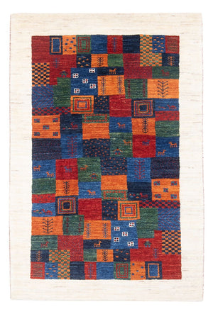 Alfombra Gabbeh - Loribaft Persa - 132 x 86 cm - multicolor