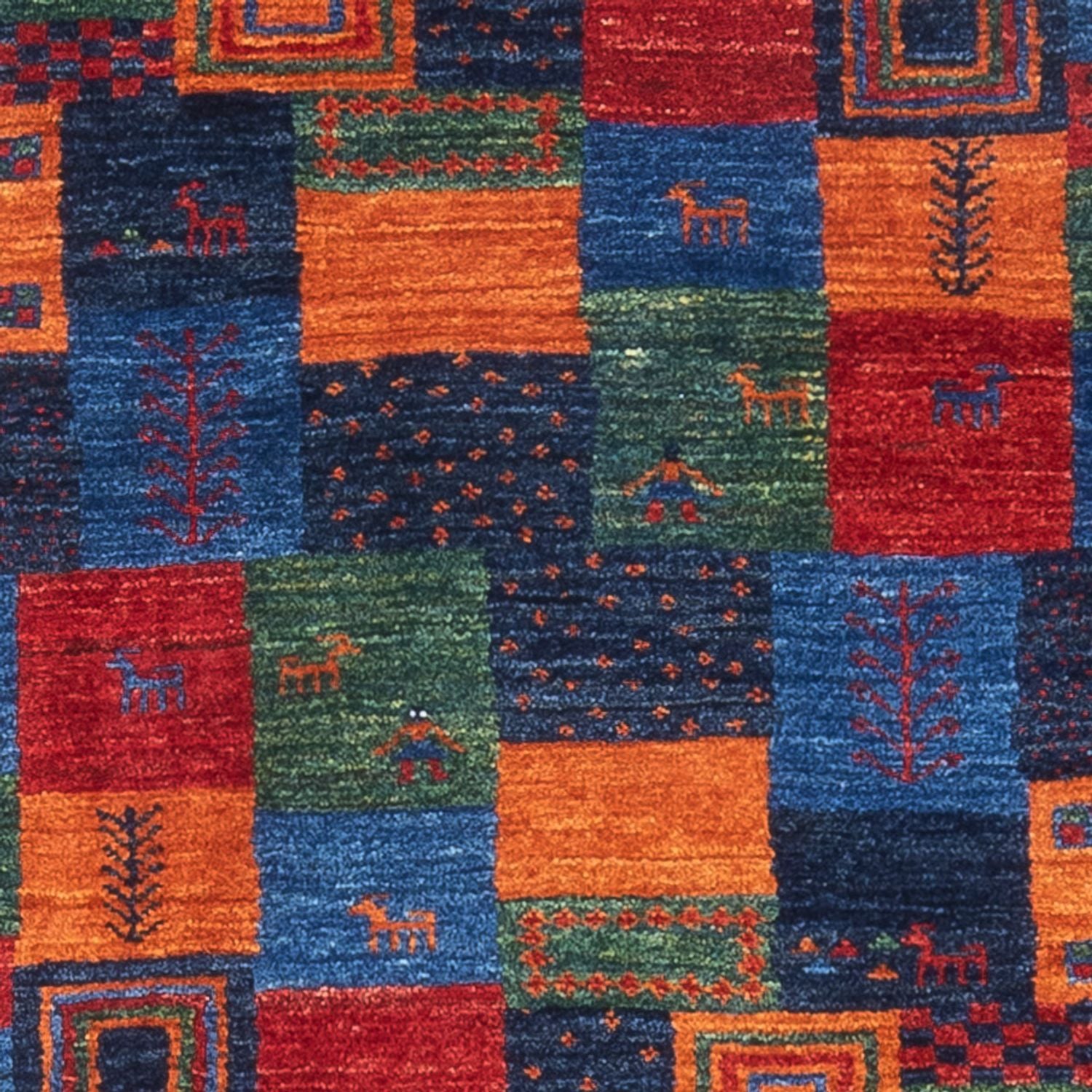 Alfombra Gabbeh - Loribaft Persa - 132 x 86 cm - multicolor