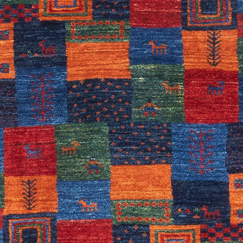 Alfombra Gabbeh - Loribaft Persa - 132 x 86 cm - multicolor