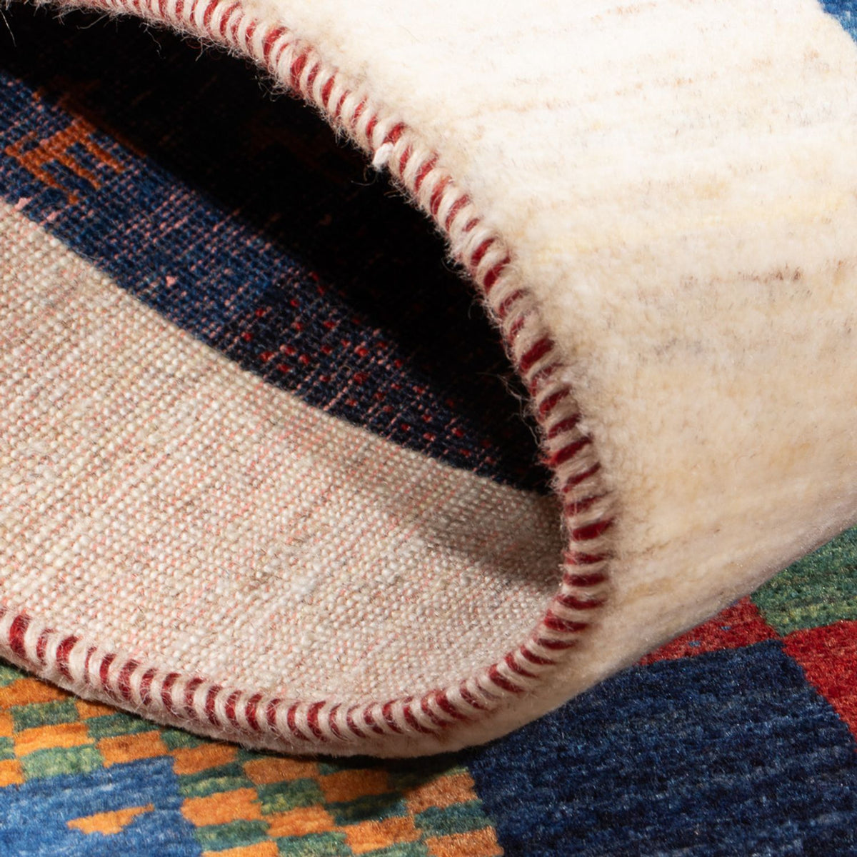 Alfombra Gabbeh - Loribaft Persa - 132 x 86 cm - multicolor