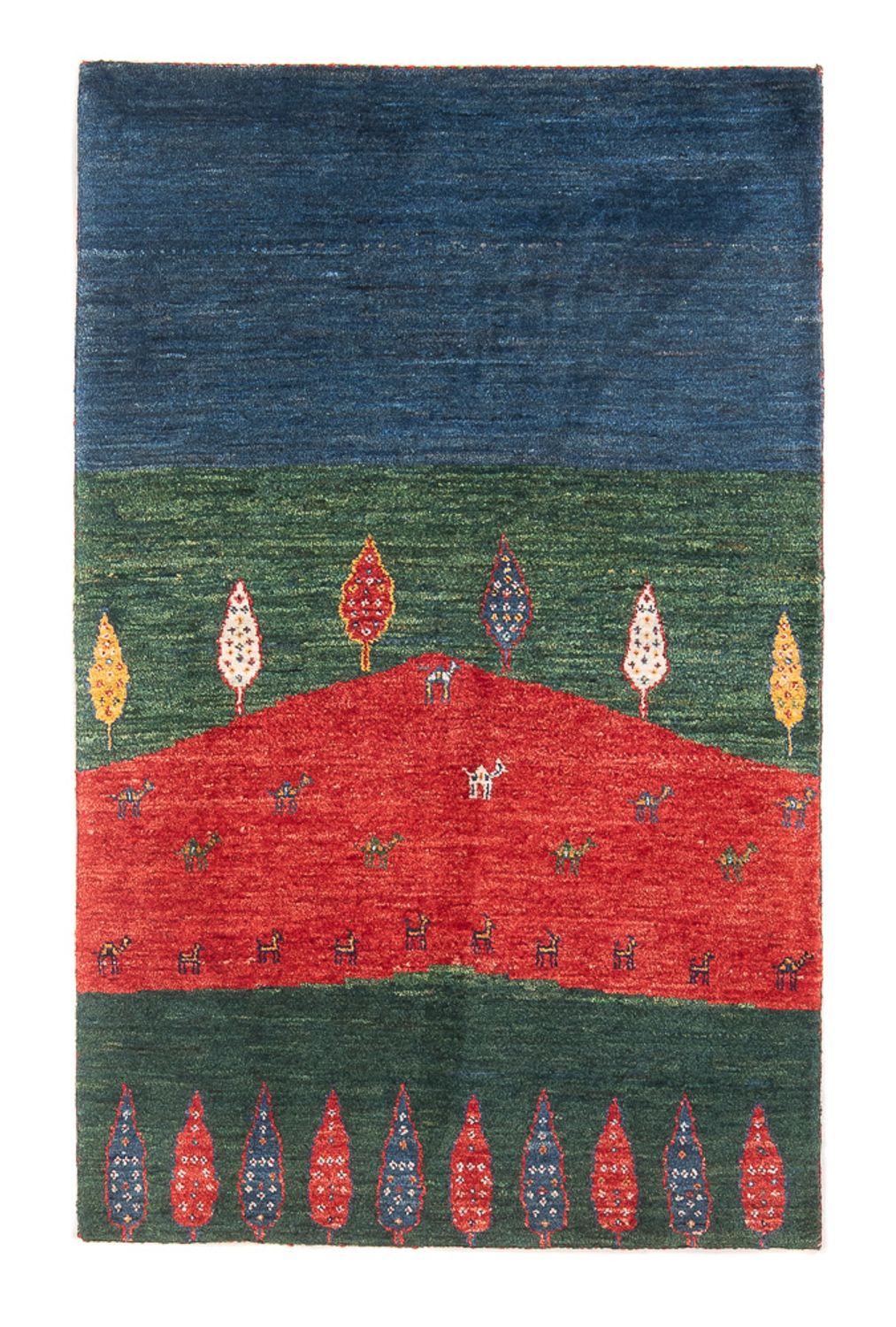 Alfombra Gabbeh - Loribaft Persa - 131 x 81 cm - multicolor