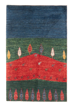 Alfombra Gabbeh - Loribaft Persa - 131 x 81 cm - multicolor