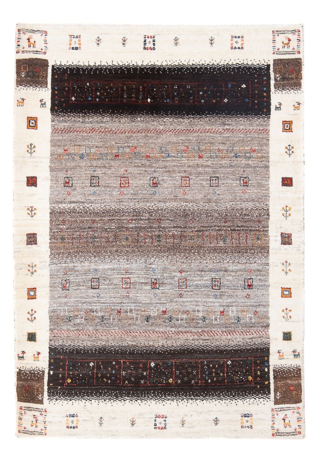 Alfombra Gabbeh - Loribaft Persa - 125 x 87 cm - multicolor