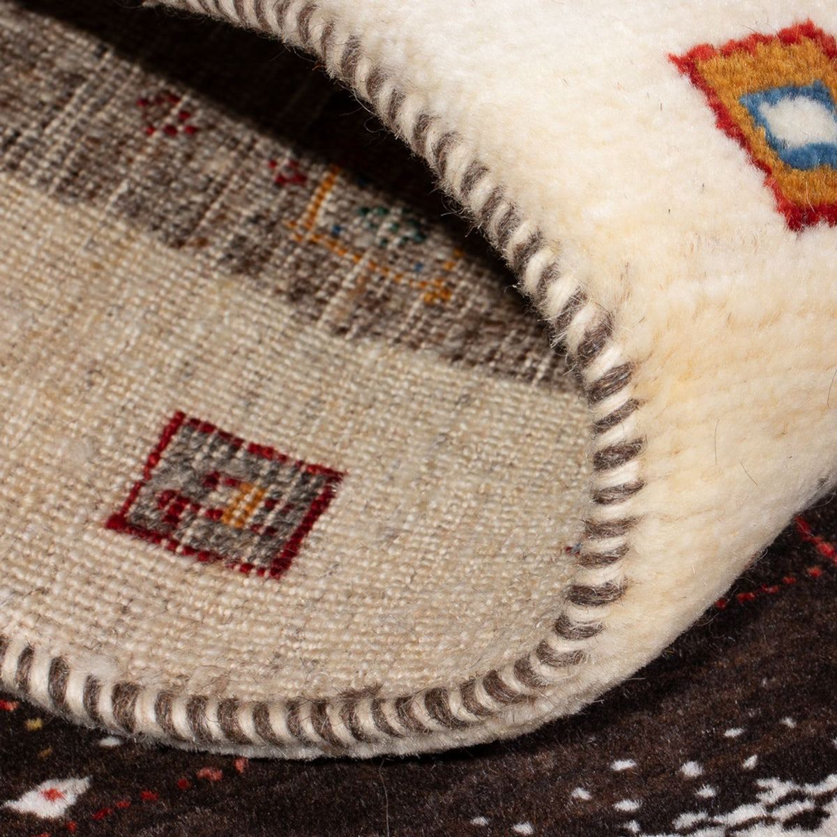 Alfombra Gabbeh - Loribaft Persa - 125 x 87 cm - multicolor