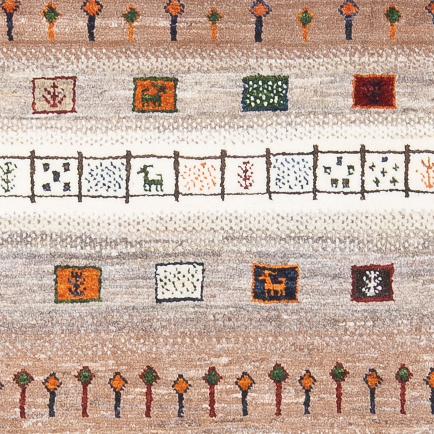 Alfombra Gabbeh - Loribaft Persa - 127 x 84 cm - multicolor