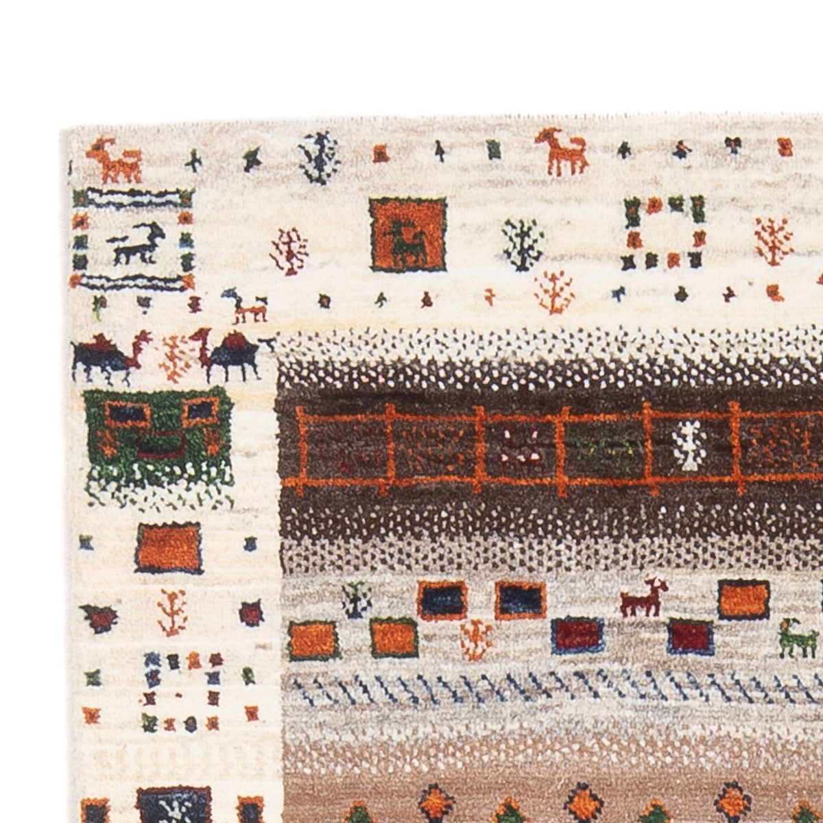 Alfombra Gabbeh - Loribaft Persa - 127 x 84 cm - multicolor