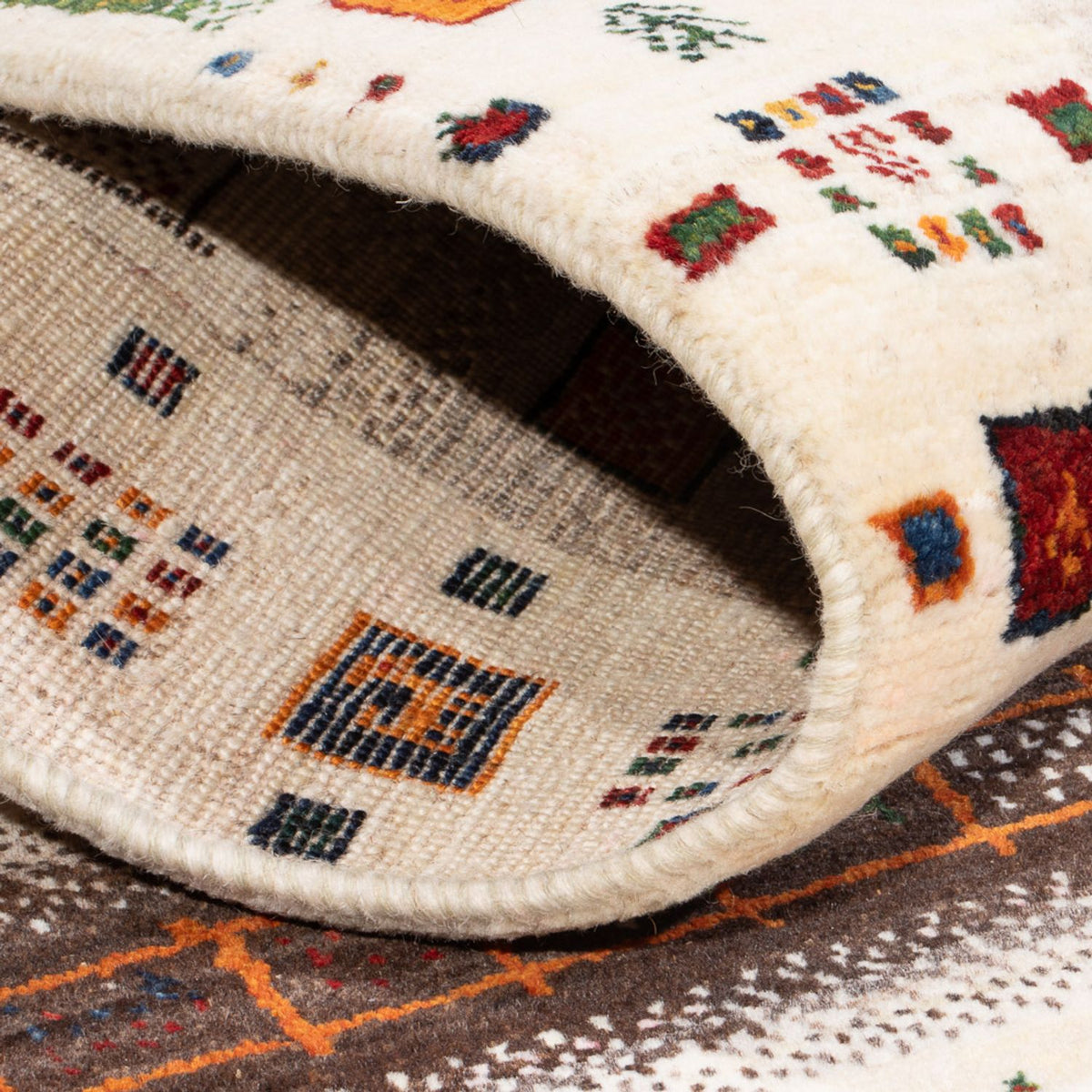 Alfombra Gabbeh - Loribaft Persa - 127 x 84 cm - multicolor