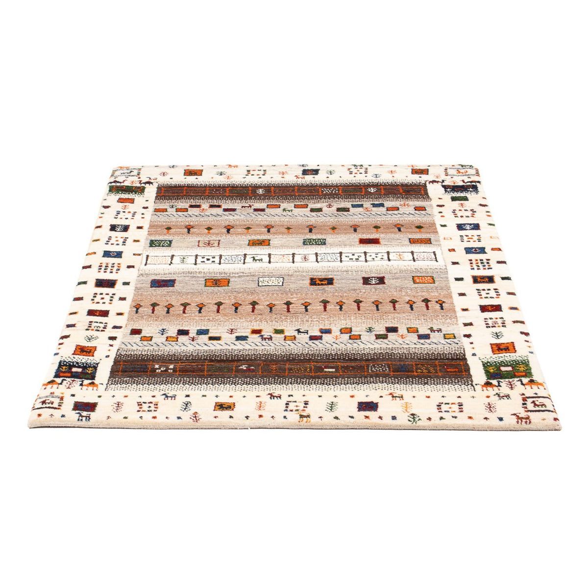 Alfombra Gabbeh - Loribaft Persa - 127 x 84 cm - multicolor