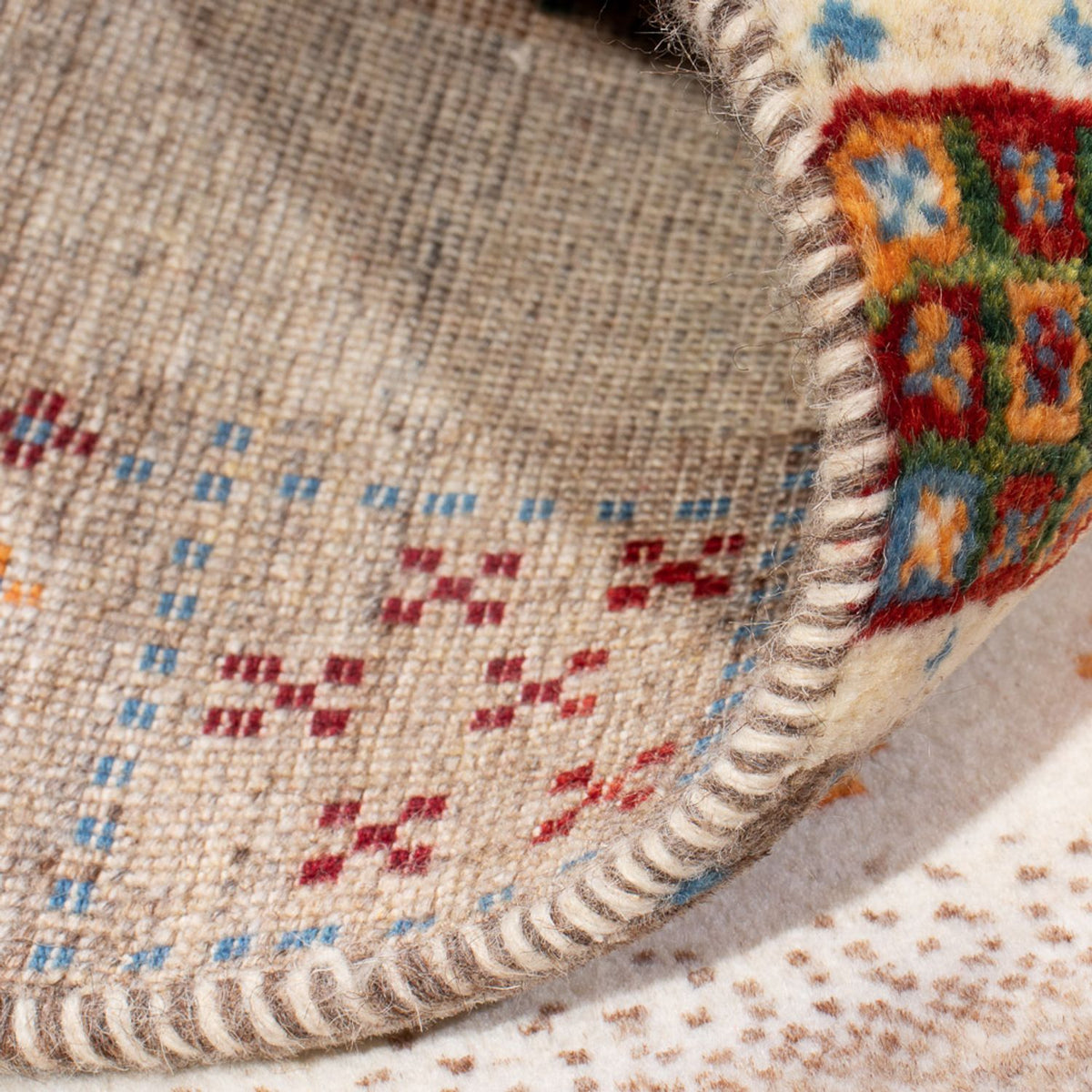 Alfombra Gabbeh - Loribaft Persa - 130 x 84 cm - multicolor