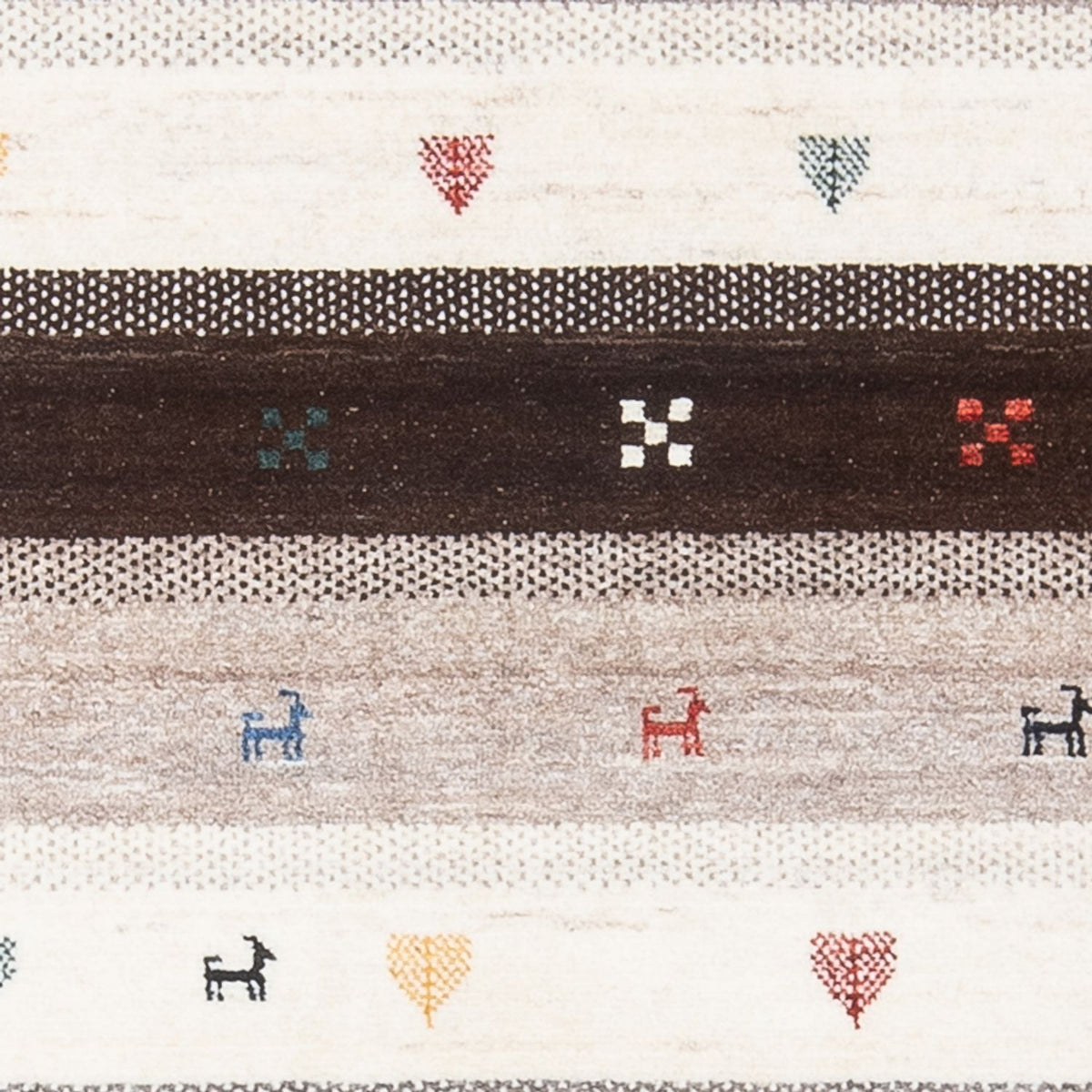 Alfombra Gabbeh - Loribaft Persa - 130 x 85 cm - multicolor