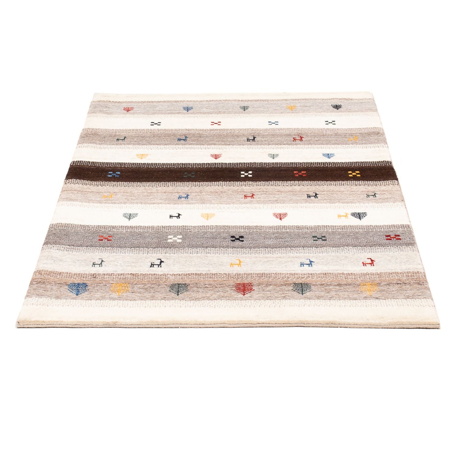 Alfombra Gabbeh - Loribaft Persa - 130 x 85 cm - multicolor