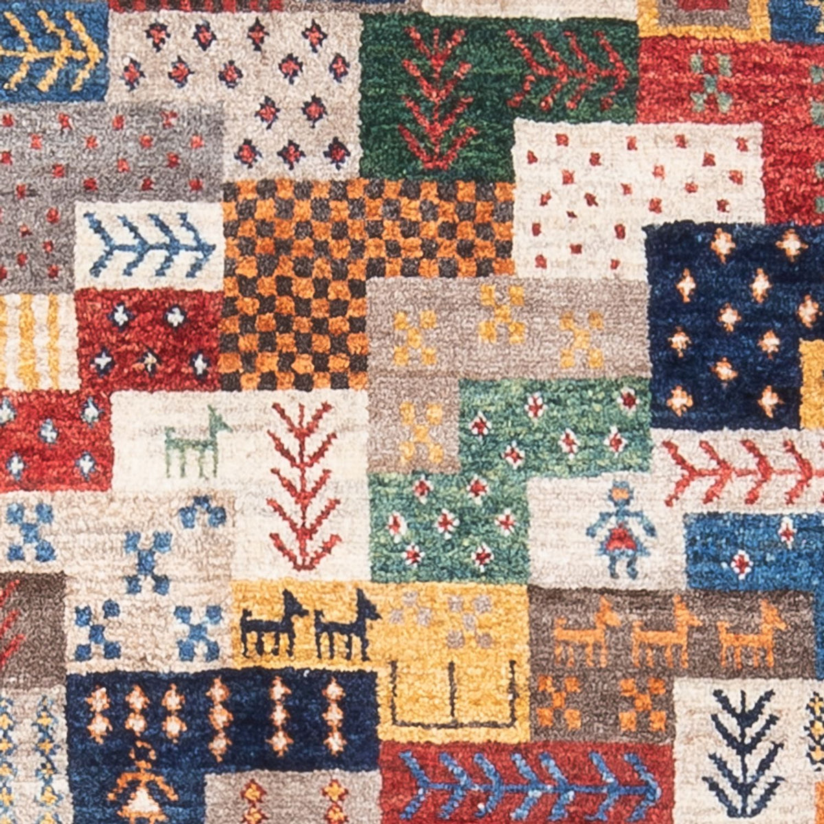 Alfombra Gabbeh - Loribaft Persa - 129 x 78 cm - multicolor