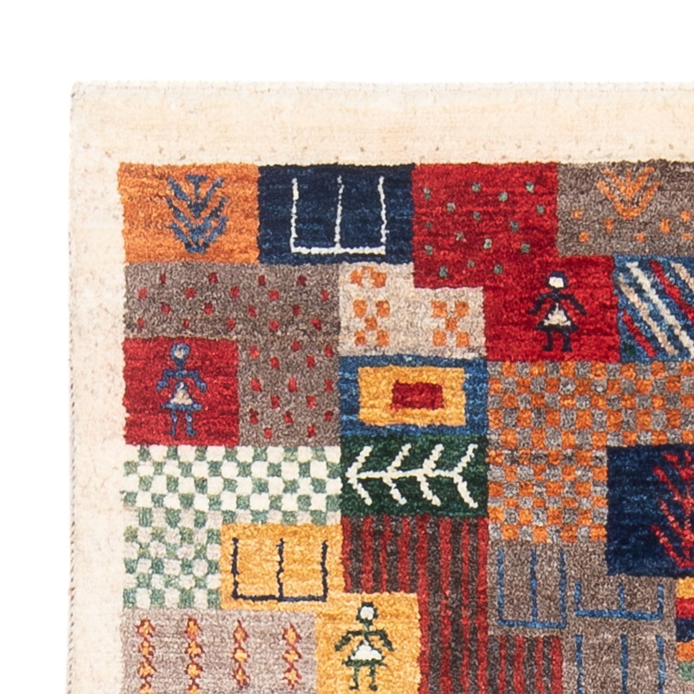 Alfombra Gabbeh - Loribaft Persa - 129 x 78 cm - multicolor