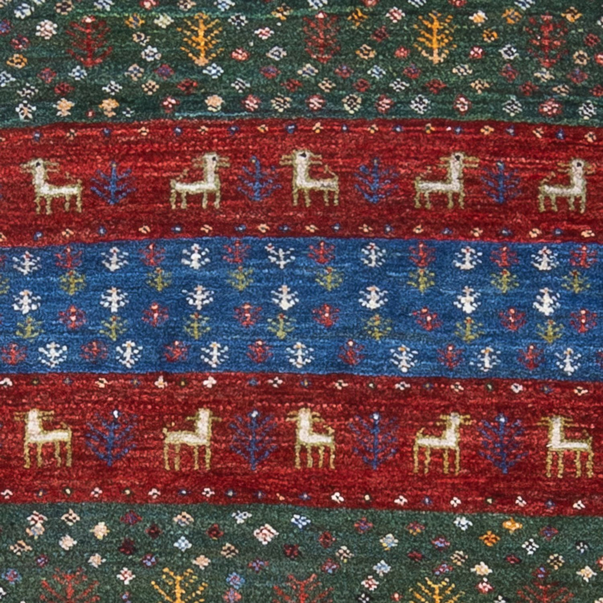 Alfombra Gabbeh - Loribaft Persa - 131 x 86 cm - multicolor