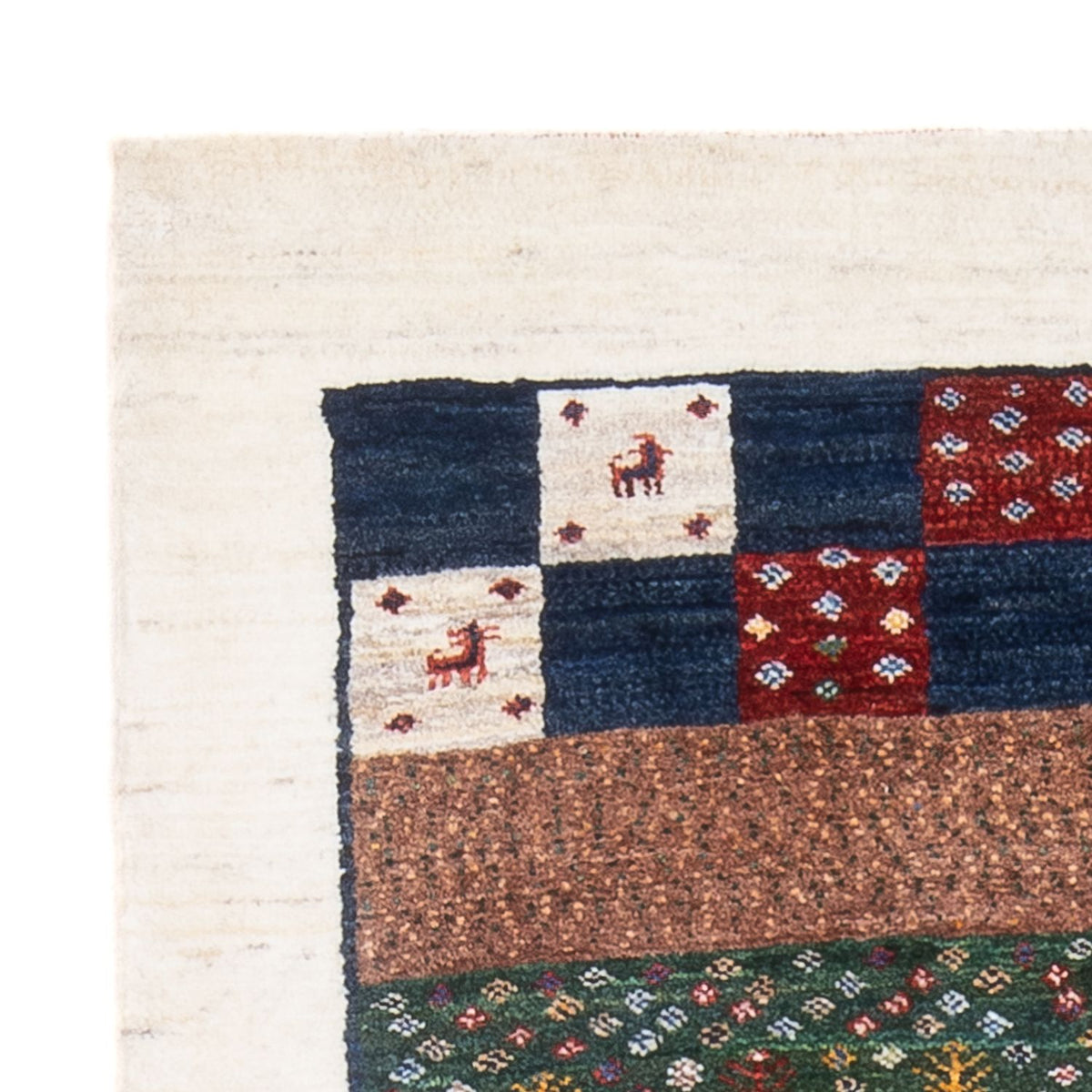 Alfombra Gabbeh - Loribaft Persa - 131 x 86 cm - multicolor