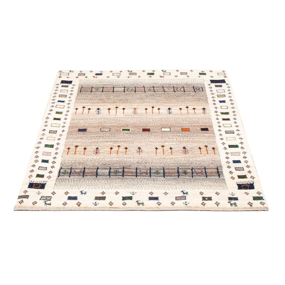 Alfombra Gabbeh - Loribaft Persa - 134 x 86 cm - multicolor