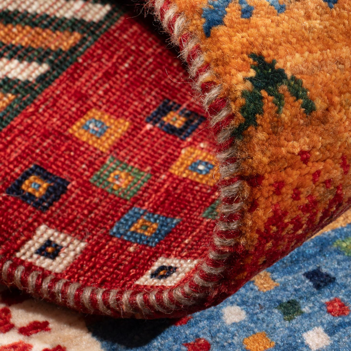 Alfombra Gabbeh - Loribaft Persa - 130 x 82 cm - multicolor