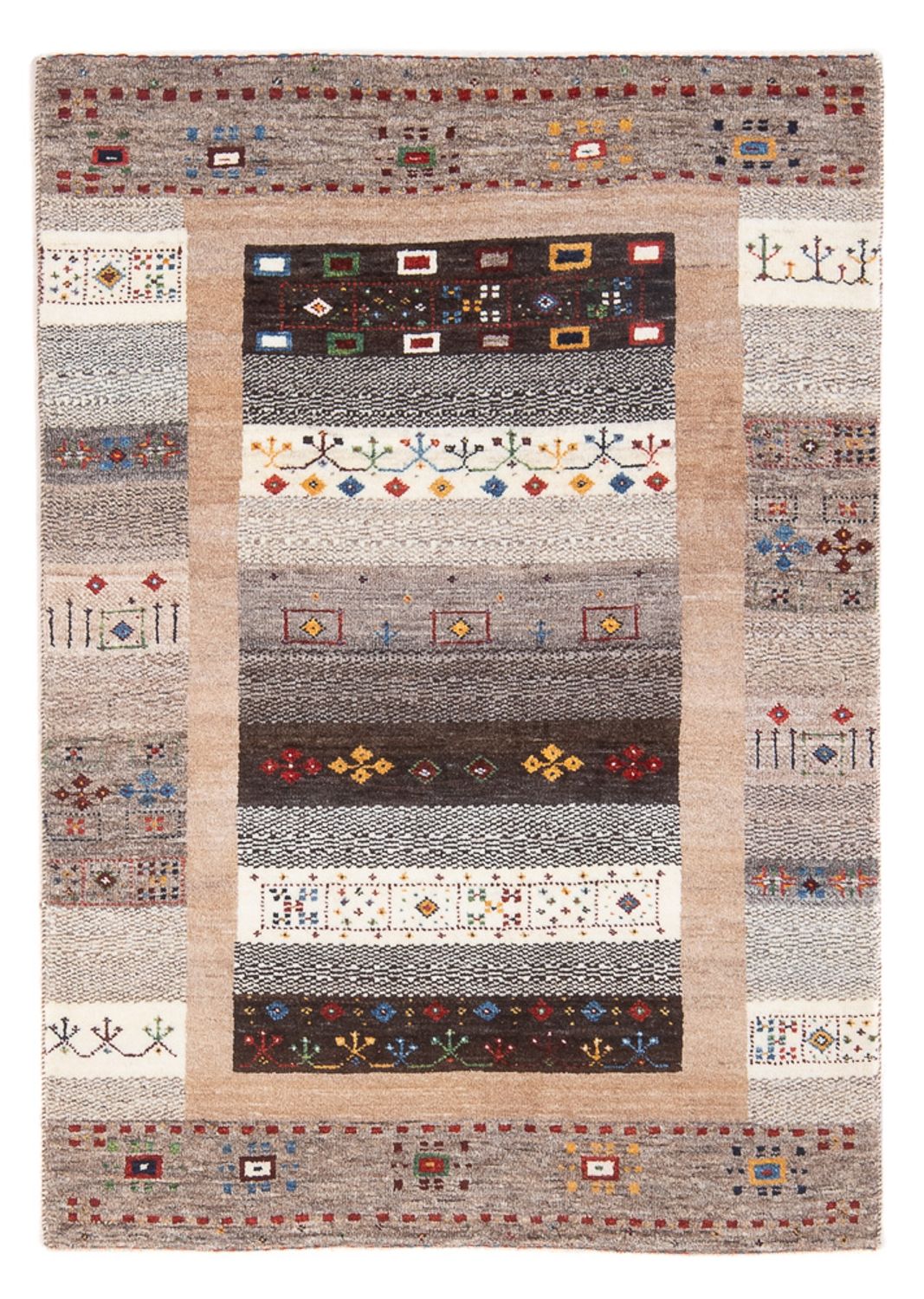 Alfombra Gabbeh - Loribaft Persa - 127 x 83 cm - multicolor