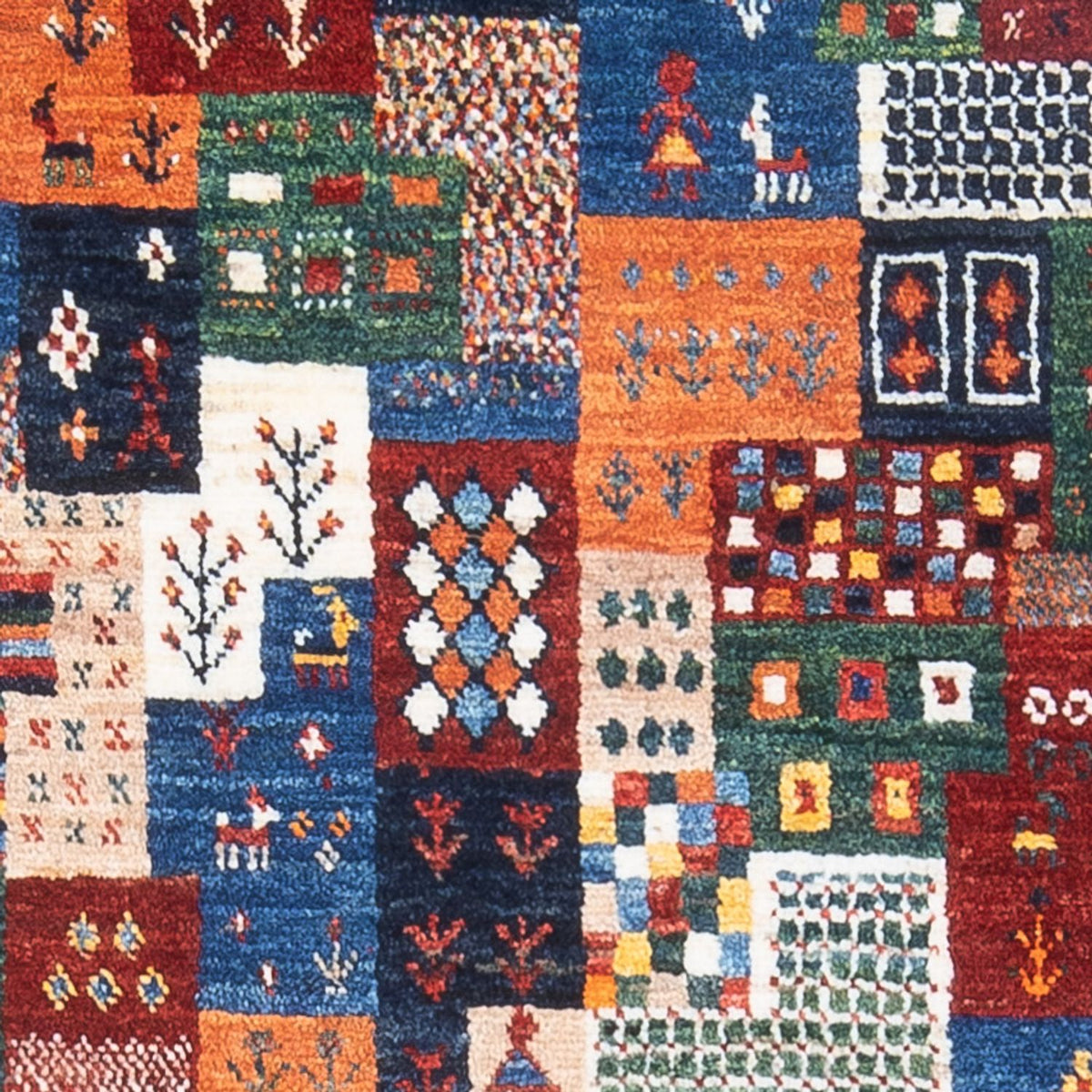 Alfombra Gabbeh - Loribaft Persa - 125 x 84 cm - multicolor