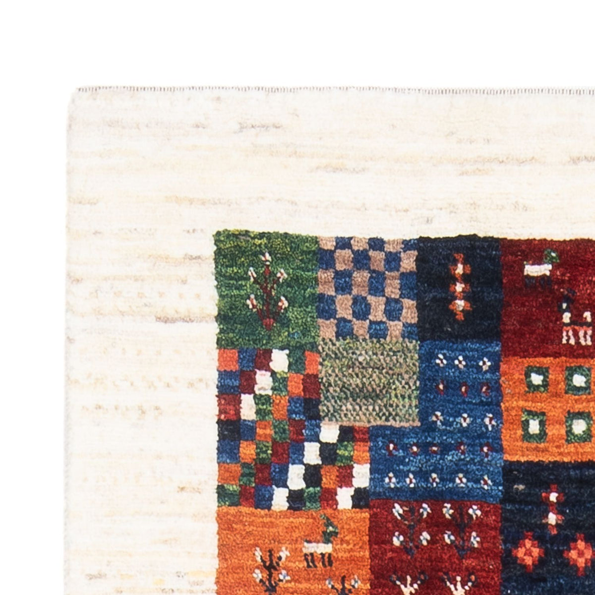 Alfombra Gabbeh - Loribaft Persa - 125 x 84 cm - multicolor