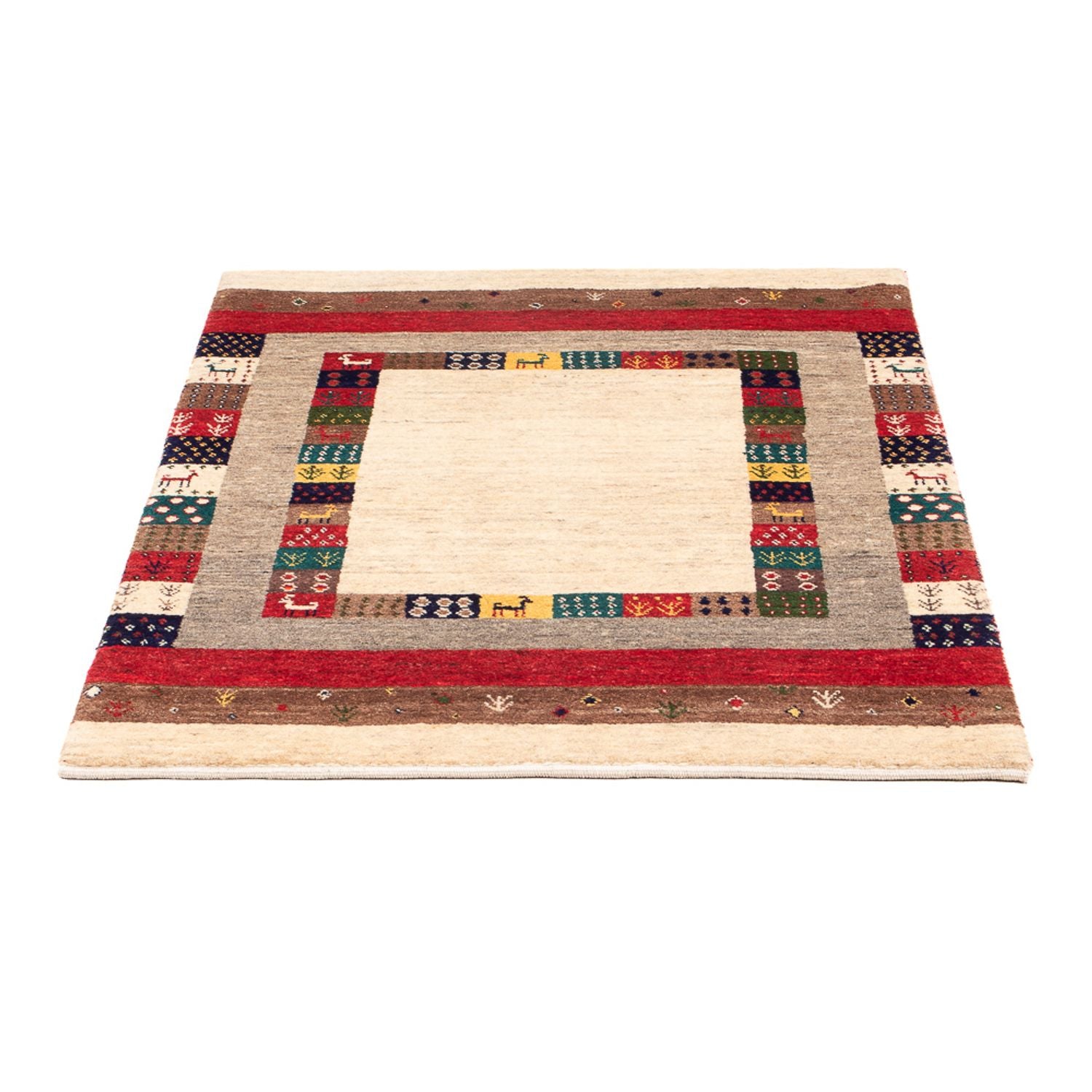 Alfombra Gabbeh - Loribaft Persa - 122 x 83 cm - multicolor