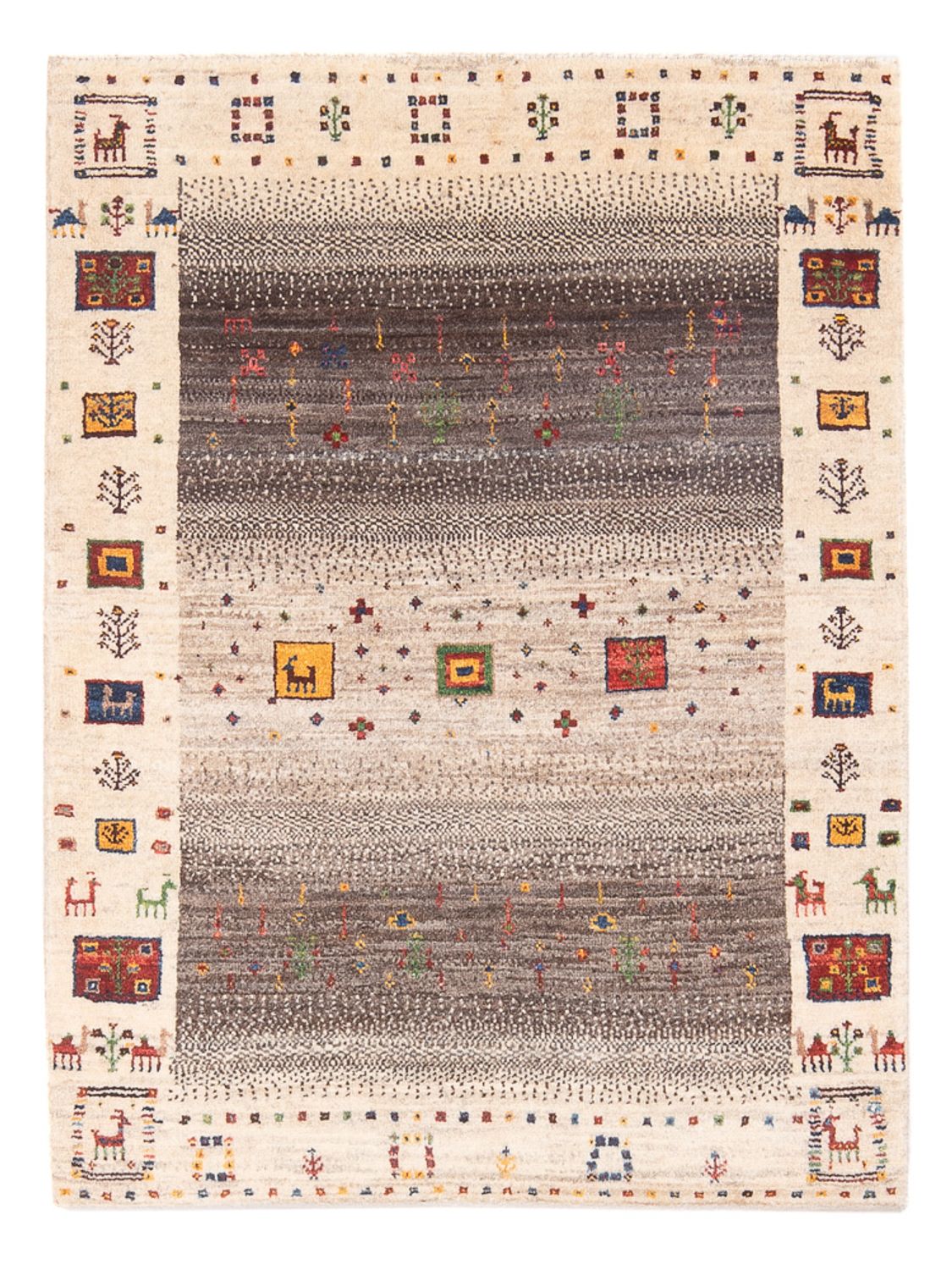 Alfombra Gabbeh - Loribaft Persa - 123 x 86 cm - multicolor