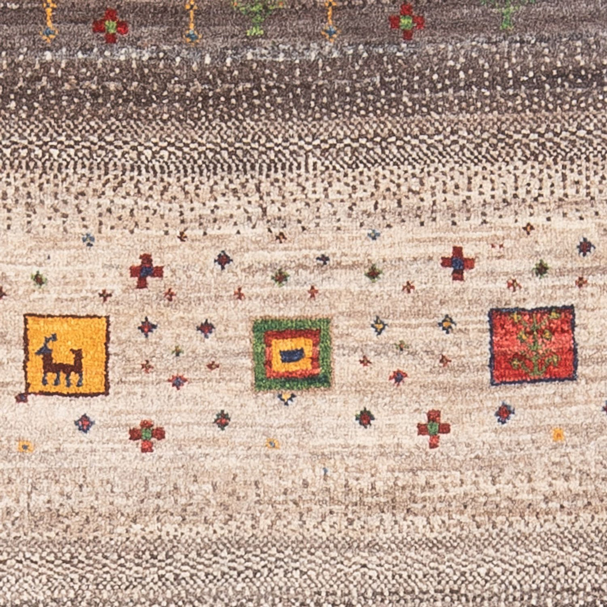 Alfombra Gabbeh - Loribaft Persa - 123 x 86 cm - multicolor