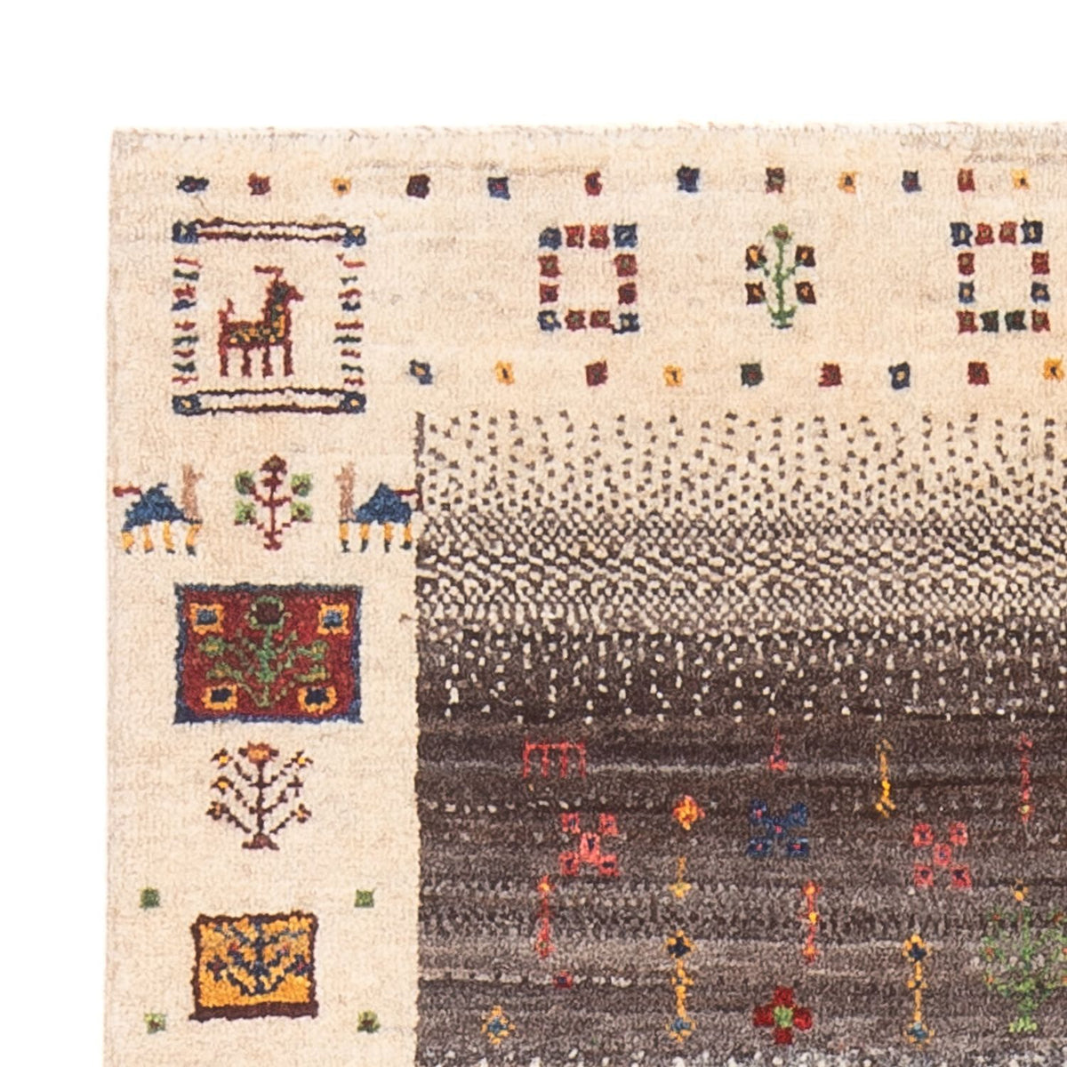 Alfombra Gabbeh - Loribaft Persa - 123 x 86 cm - multicolor