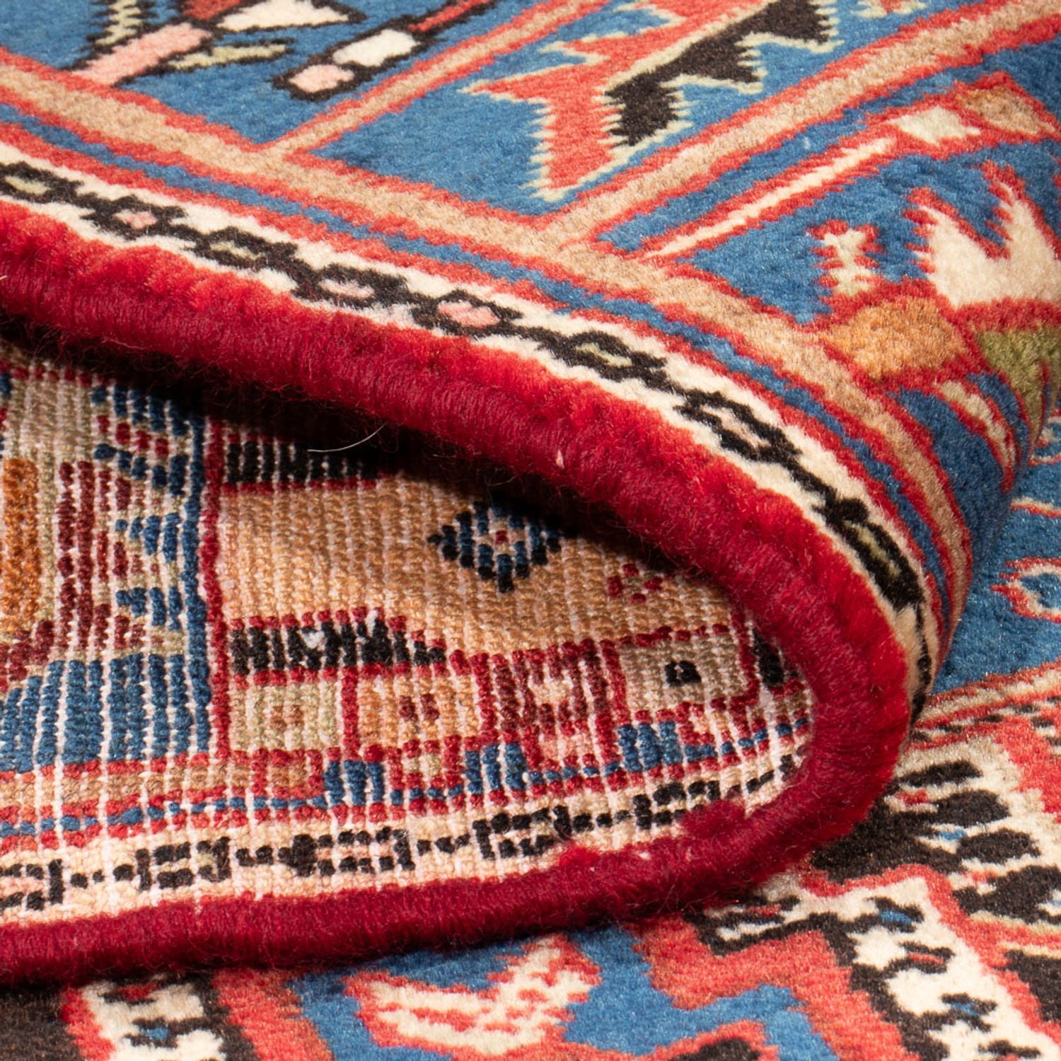 Alfombra persa - Nómada - 198 x 143 cm - azul